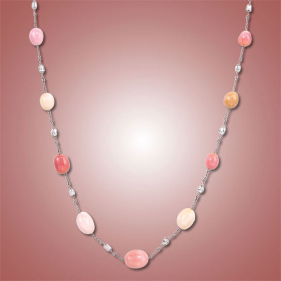 Conch Pearl and Diamond Strand
