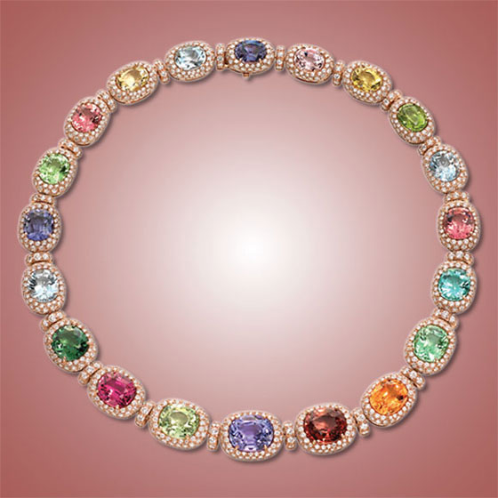 “Happy Necklace” Gemstone and Diamond Necklace